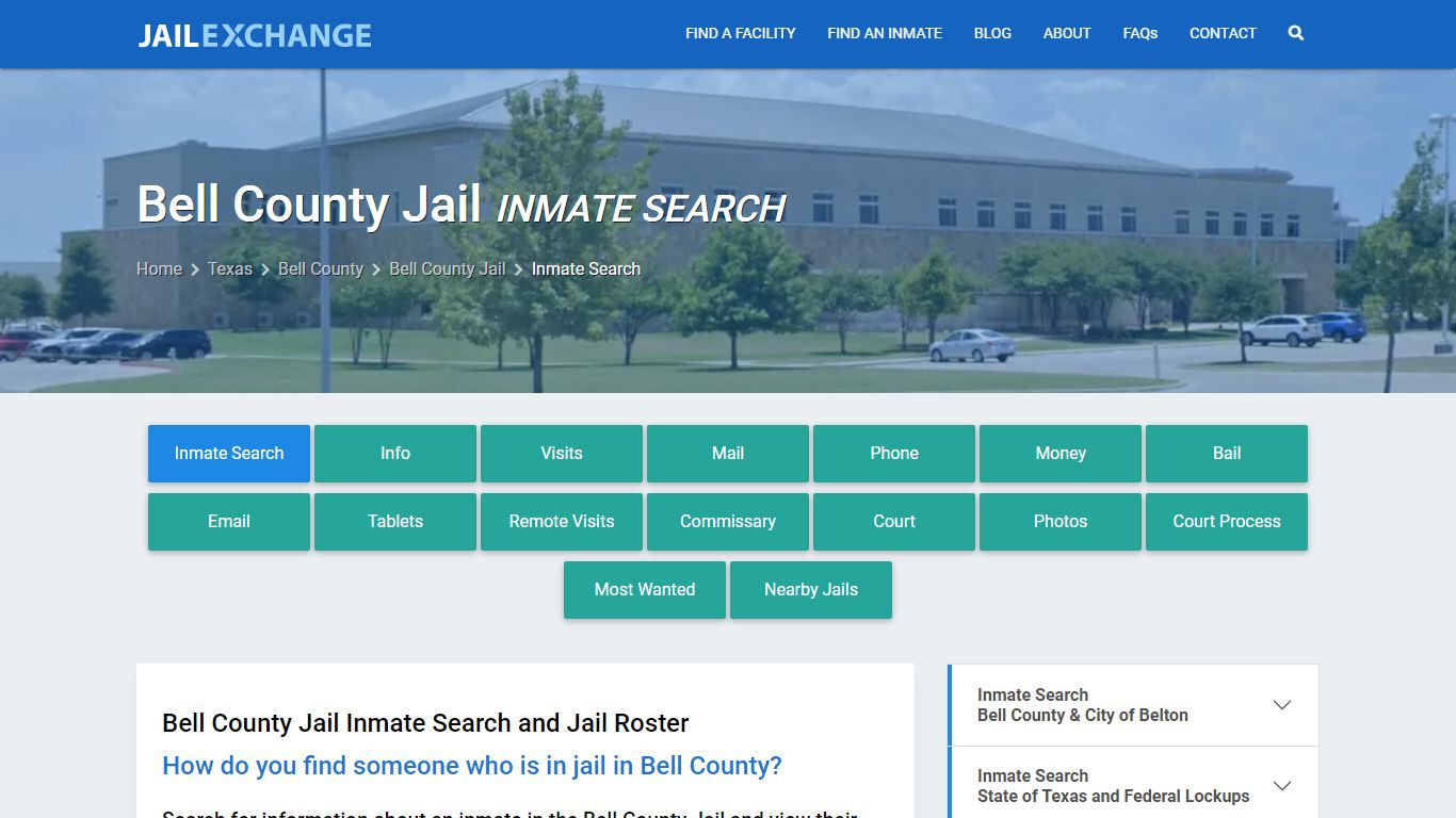 Inmate Search: Roster & Mugshots - Bell County Jail, TX